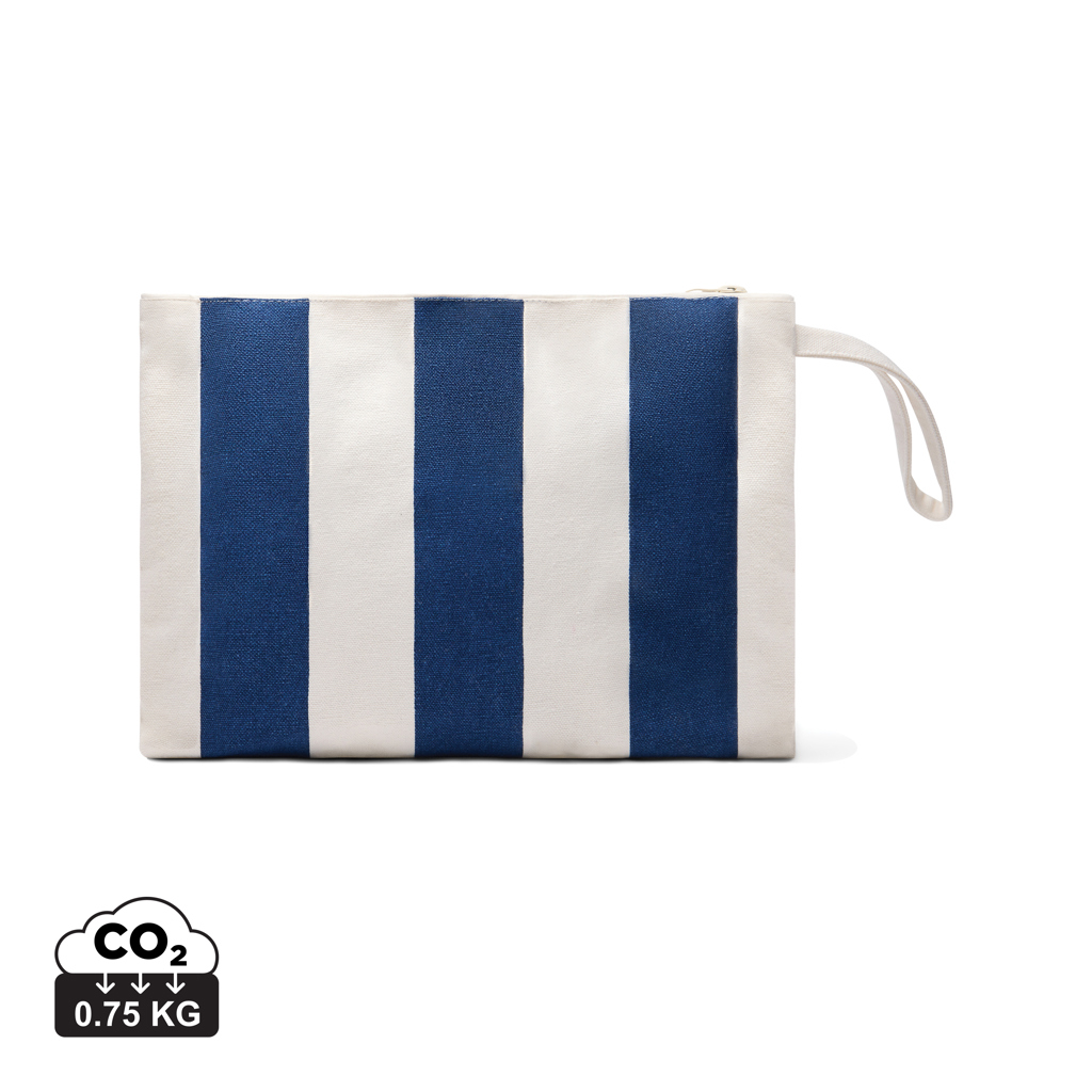 Pochette zippée personnalisable format compact Lagoa Bleu marine